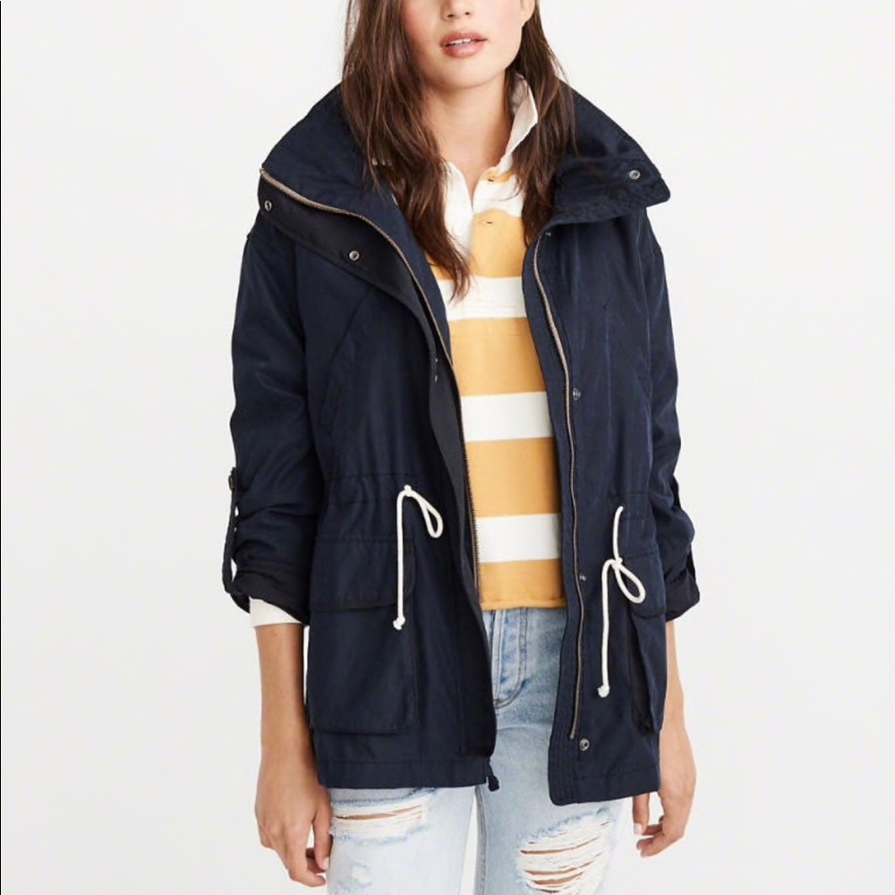 Abercrombie Navy Blue Anorak Jacket